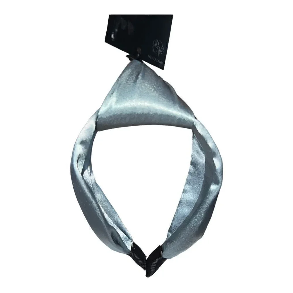 INC International Concepts Knotted Satin Headband Gray New